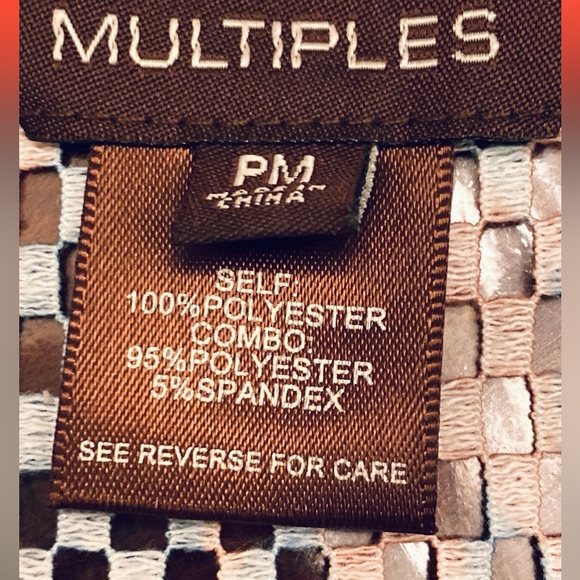 Multiples Blue White Red Aztec 3/4 Button Sleeves Western Perforated Cardigan PM - Picture 12 of 13